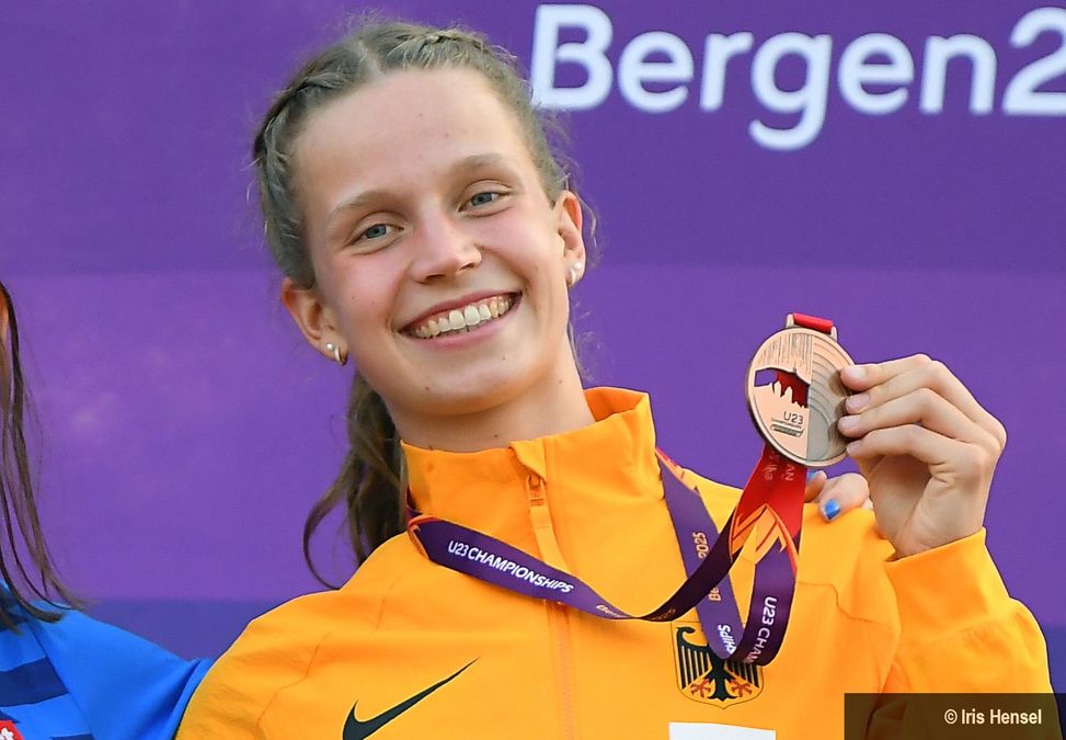 Adia Budde (LAV Stadtwerke Tübingen) bei der U23-EM in Bergen 2025