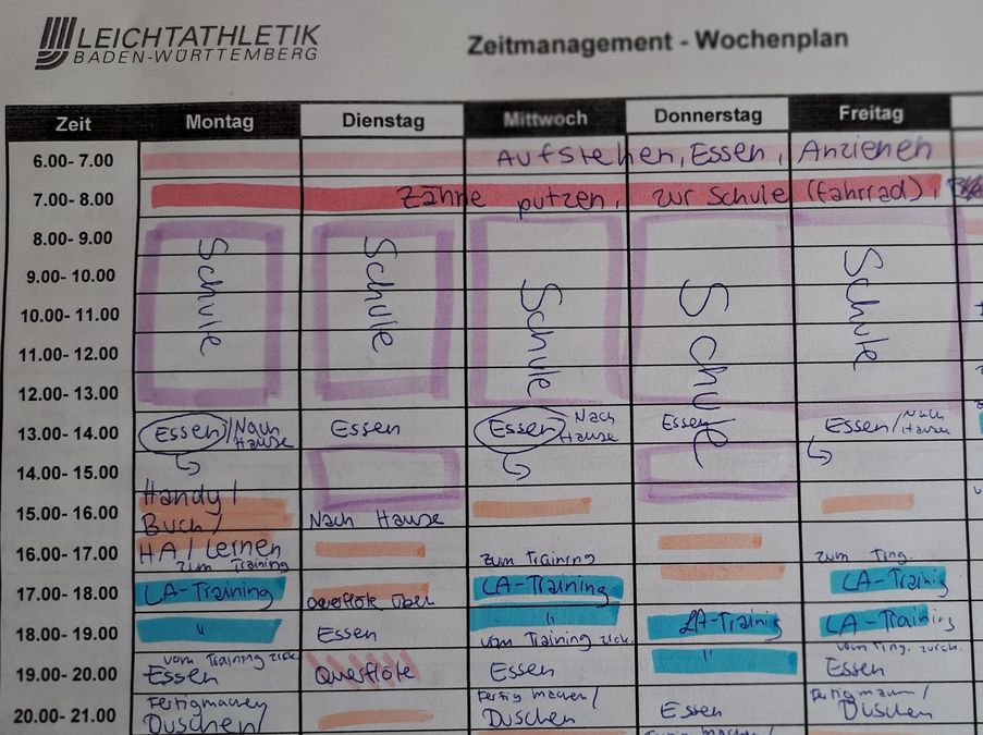 Ganz schön voll so eine Athletenwoche